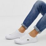 tommy hilfiger essential leather icon logo trainer in white