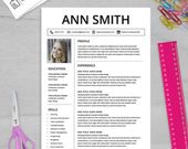 Resume Templates Bundle of 3, Best Resume Templates, Easy Resume Template Bundle with Cover Letter, Minimalist Resume, Instant Download