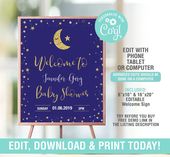 Baby Showers Twinkle Welcome Twinkle Twinkle Little Star Baby Shower Sign, Navy and Gold Birthday Sig... Baby Showers Twinkle Welcome Twinkle Twinkle Little Star Baby Shower Sign, Navy and Gold Birthday Sig...