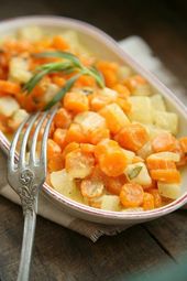 Rezept: Bauchwärmer Möhren-Kohlrabi-Gemüse in Estragon-Senf-Rahm (Kochmädchen)