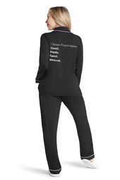 LIGHTWEIGHT PAJAMA SET - Fluent Italian - Black / P/S