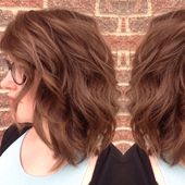 Brunette lob #Aquage #SilkeningOilFoam #UpliftingFoam #BeyondBody #TransformingP...
