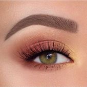 Orange and yellow eyeshadow