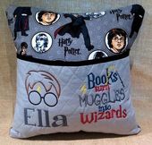 Reading Pillow Harry Potter Bed Pillow Hypoallergenic Embroidered Pillow Pocket Travel Pillow Storybook Pillow