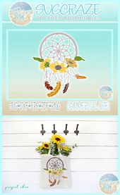 Download Dreamcatcher With Sunflowers Feathers Beads Svg Files For Etsy Dream Catcher Flower Svg Mandala Design