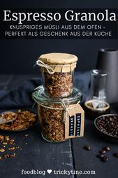 Rezept für Espresso Granola - knuspriges Müsli aus dem Ofen