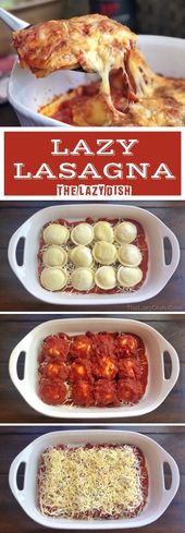 Food And Drink-Recipes AKA Baked Easy Ingredient Lasagna Lazy Quick Ravioli3 Ing...