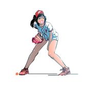 Some Baseball Girl 2 by SteveAhn on deviantART . Character Drawing Illustration