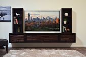 Floating Entertainment Center ECO GEO Espresso by WoodwavesInc