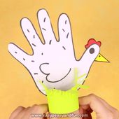 Chicken Handprint Craft for Kids