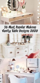 36 Most Popular Makeup Vanity Table Designs 2020 - Decor
