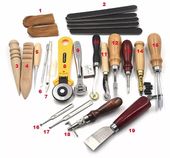 Liukouu Herramienta de Costura Hecha a Mano para artesan/ía de Cuero para Dar Forma a la Cera Kit de Costura de Cuero 8 Piezas Herramientas de Trabajo de Cuero Herramienta de Tallado de Aguja