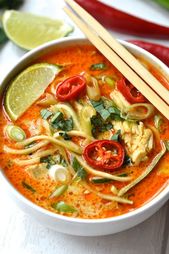 Thai Curry Noodle Soup | Every Last Bite | Healthy Grain Free Recipes