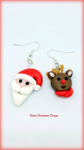 Orecchini di Cervo Natale Delle Adorabili Orecchini di Renna Ipoallergenici per Gioielli Vacanze di Natale Borchie Cristallo Regalo Argento HEITIGN Orecchini di Renna di Natale per Donne Ragazze