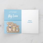 Alphabet name new baby cute teddy bears blue card | Zazzle.com