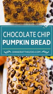 15 Super Tasty Chocolate Chip Pumpkin Bread Recipes - My Best Home Life | Breakf...