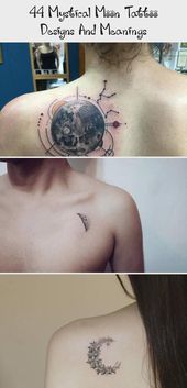 44 Mystical Moon Tattoo Designs und Bedeutungen - Best Tattoo - Crescent Moon T...