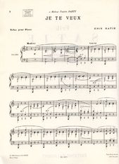 Je Te Veux Erik Satie Ne A Honfleur Calvados Le 17 Mai 1866