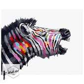 Colorful Zebras Couple Paint By Numbers Kits DIY Number Canvas Painting Hand