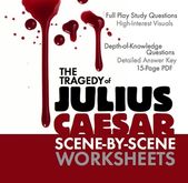 Julius Caesar By William Shakespeare Worksheets Replace Your Old Julius Caesar Study Questions With This Visually Stunning Package Of Scene By Scene Questions Coveri Julius Caesar Teaching Shakespeare Caesar