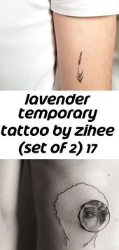 Lavender temporary tattoo by zihee (set of 2) 17, #flowerconstellationtattooscorpio #Lavende...