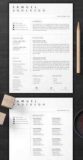 Custom resume templates - 3-page resume - 2 versions - creative resume + professional resume