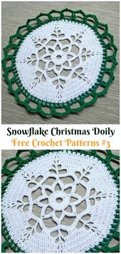 Pack of 4 or 8 Christmas Table Linen Doyly Xmas Snowflake Design 20cm Doiley