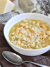 Quick Italian Pasta e Ceci (Pasta and Chickpeas Soup)