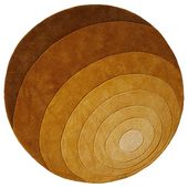 Luna Hand-Tufted Rug in Dark Yellow by Verner Panton