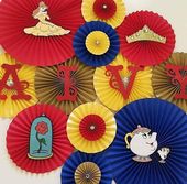 Photography Beauty and The Beast Background Bell Princess Girl Birthday Backdrop Party Supplies Banner