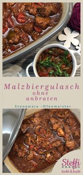 Gulasch ganz ohne anbraten mit extra viel Geschmack. Es wird ganz besonders saft...