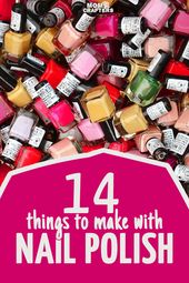 14 cool and functional nail polish crafts! These quick and easy crafts are perfe...