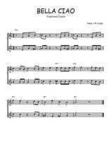 La Partition De Bella Ciao Pour Flûte à Bec Teaching Music Sopranos Sheet Music