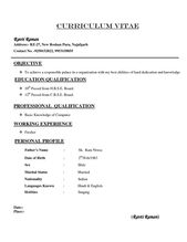 Job resume format - Basic resume format - Cv format - Resume format - Resume pdf - Resume form