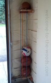 DIY Ball Corral A tutorial for how to build a ball corral to store sports equipm...