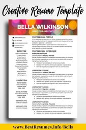 Creative resume templates - Resume references - Creative resume - Resume template professional -