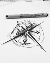 Best art tattoo sleeve compass ideas - - #Art #compass #geometrictattoo #ideas...