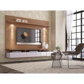 Manhattan Comfort Cabrini Cream/Off-white 2.2 Floating Wall Theater Entertainmen...
