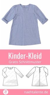 Mädchenkleid Freebook Gr. 98 - 128 für Webware