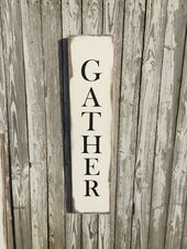 VORCOOL Gather Wood Sign Home D/écor Wall Art Unfinished