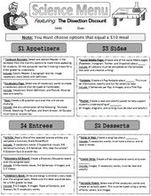 Science Menu Science Menu 2