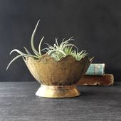 Gift For Mom Cache Planter Jardiniere Planter Large French Vintage Brass Indoor Planter or Jardiniere Bulb Planter