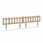 Steckzaun Holz Set Beeteinfassung Rasenkante Zierzaun Beetbegrenzung Holzzaun