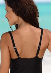 LASCANA Badeanzug Damen, Schwarz / Weiß, Größe 52 B