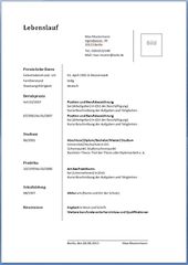 Lebenslauf vorlage kostenlos ~ Dokument Blogs