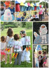 Fiesta Infantil Del Espacio Party Ideas Cohete Astronauta Propulsores Photocall Diy Fiesta Espacial Fiesta Del Espacio Fiesta De Astronauta