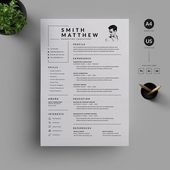 O V E R V I E W Clean, Modern and Professional Resume and Letterhead design. Ful...