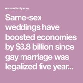 Same-sex weddings have boosted economies by $3.8 billion since gay marriage was ...