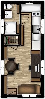 Tiny House Floor Plans 8' x 19' tiny house floor plans (with loft above) stairs or Tiny House Floor Plans 8' x 19' tiny house floor plans (with loft above) stairs or