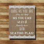 INSTANT DOWNLOAD // Burlap Wedding Sign: